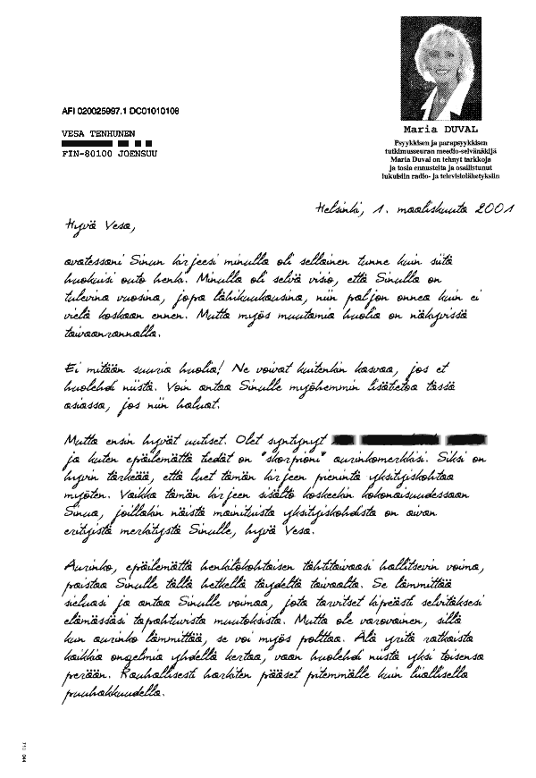 Duvalin
kolmas kirje, sivu 1